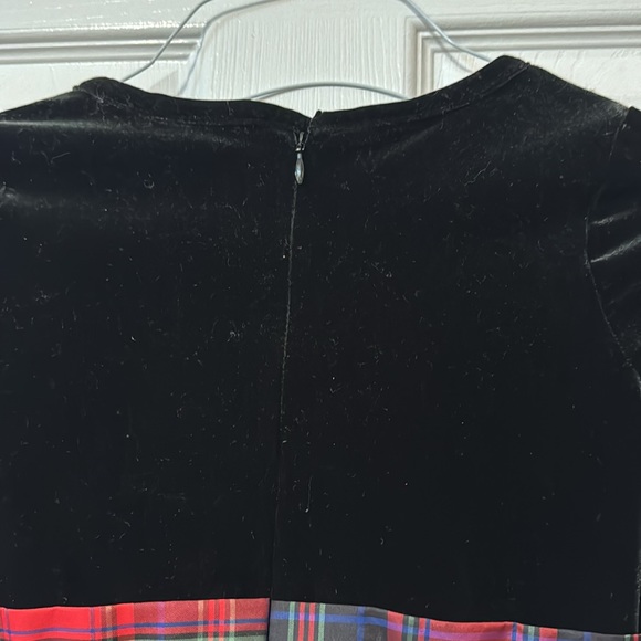 Cat & Jack Black Velvet top and Red Plaid Holiday Dress size S (6/6X). Gorgeous - Picture 7 of 8